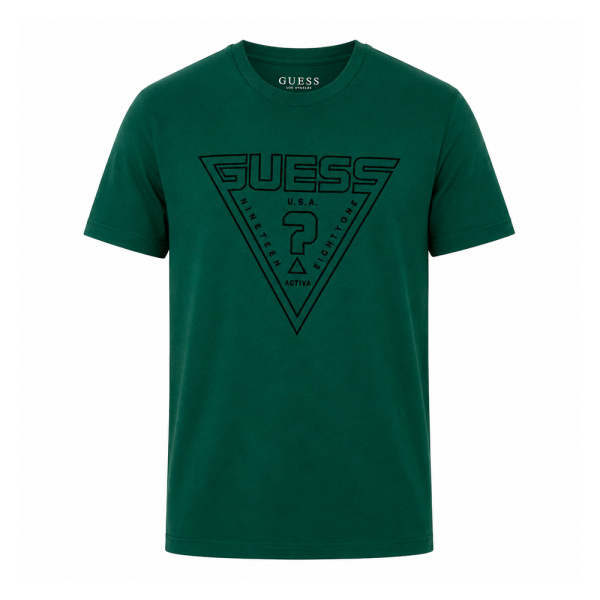 Guess T-shirts Vert - T-shirt avec logo triangulaire - L - Ref 32 €